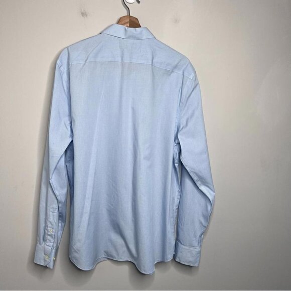 Banana Republic Factory Mens Size XL Light Blue Untucked No Iron Button Down - Picture 2 of 8